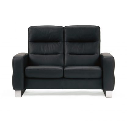 Sofa WAVE hoch 2-Sitzer Leder Paloma black Stressless