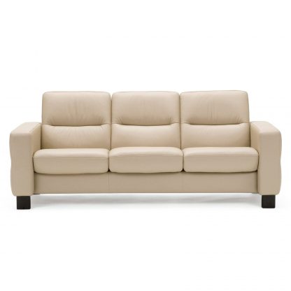 Sofa WAVE niedrig 3-Sitzer Leder Batick cream Stressless