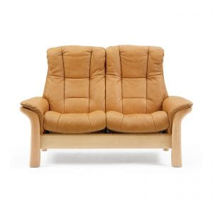Sofa WINDSOR hoch 2-Sitzer Leder Cori tan Gestell natur Stressless