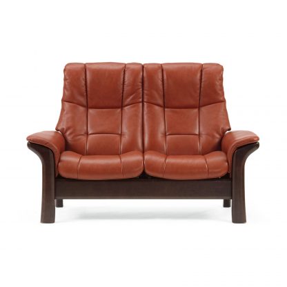 Sofa WINDSOR hoch 2-Sitzer Leder Paloma copper Gestell braun Stressless