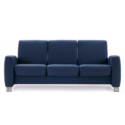 Sofa ARION niedrig 3-Sitzer Stoff Dinamica blue Gestell stahl Stressless